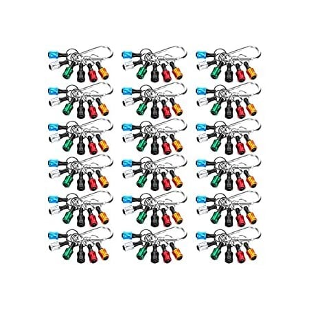 Florida Tools Bit Holder Caddy 6 Piece 1/4 inch Hex Shank Bit Holder Aluminum w/ Locking Carabiner, 18PK FT-BITCADDY-18